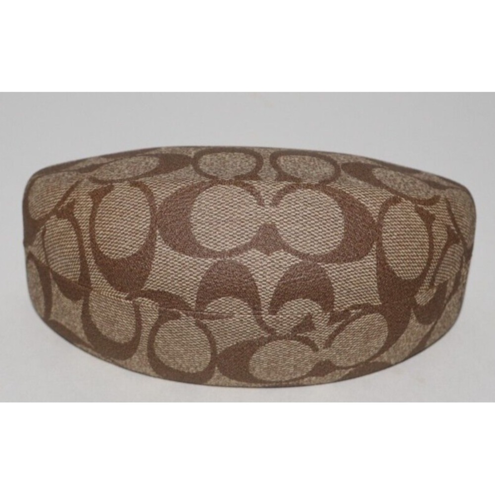 Coach Brown Monogram C Hard Shell Eyeglasses Sunglasses Clamshell Case